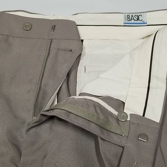 🎁5/$25 Simply Basic Pants Men's Size 40 Dress Tan Front and Rear Pockets NWT - Picture 3 of 10